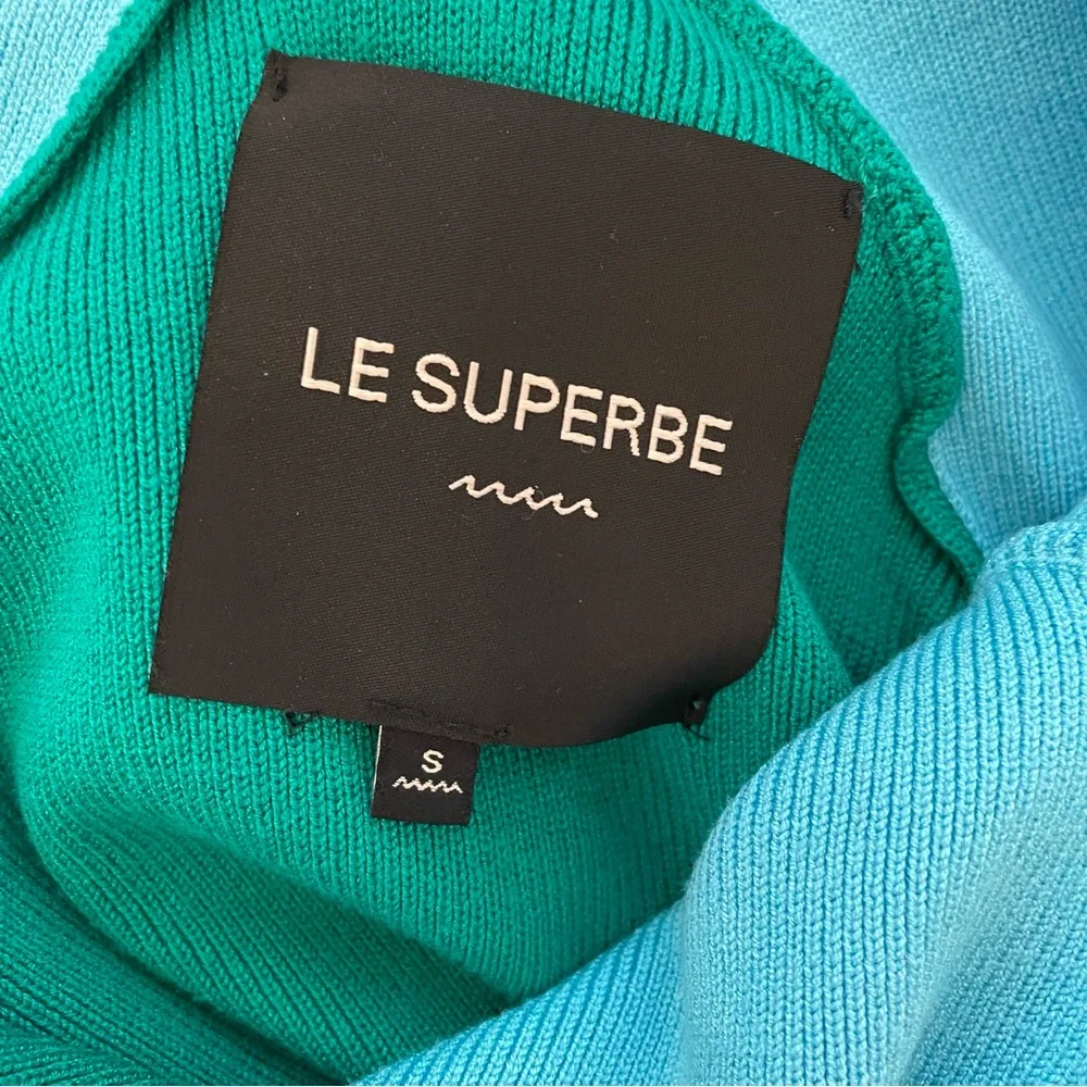 Elegant Green and Blue Midi Dress - Picture 4 of 5